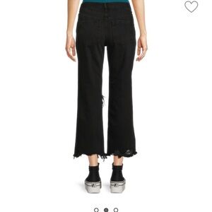 FREE PEOPLE Maggie Mid Rise Distressed Wide Leg Jean